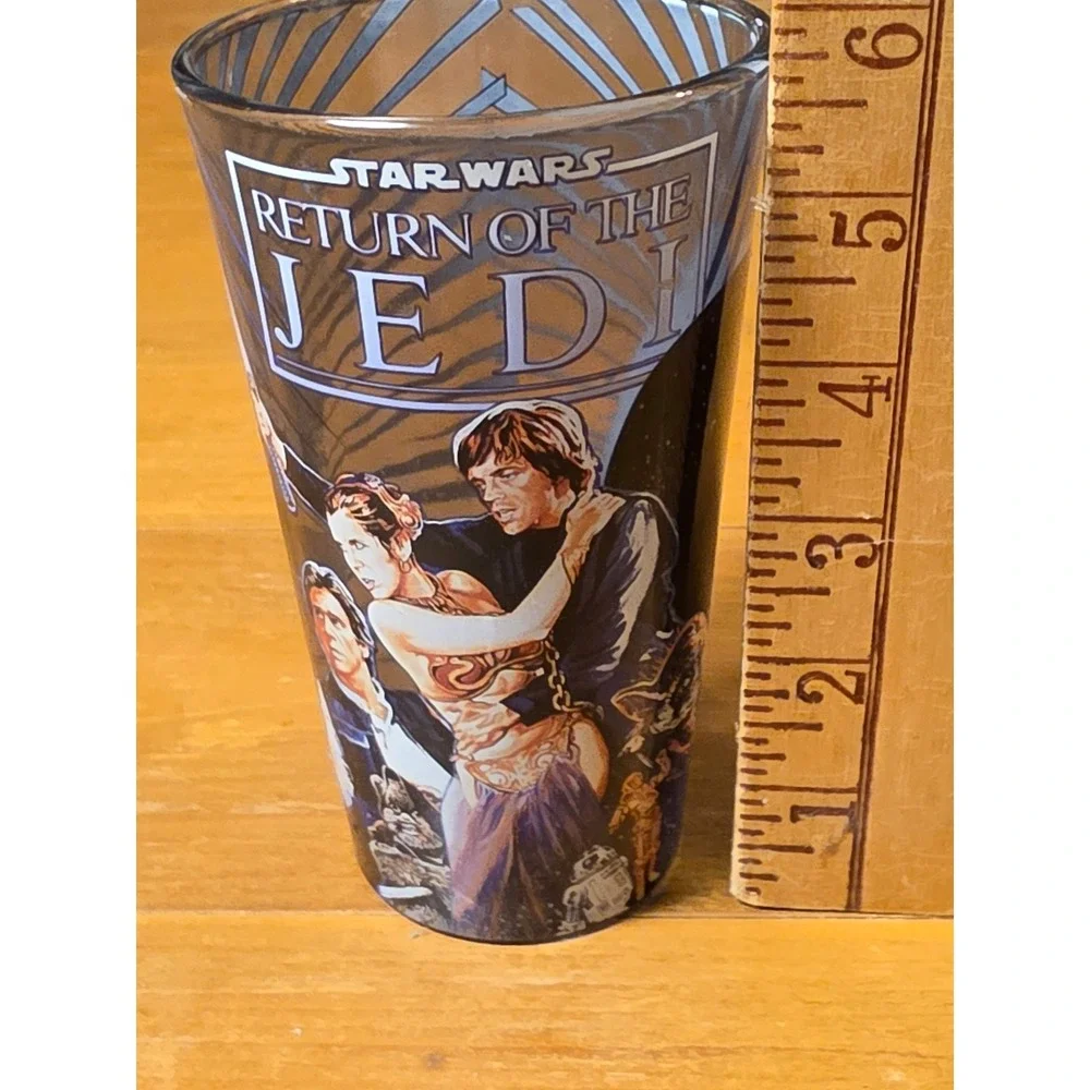 Star Wars Return of the Jedi 16oz Pint Glass Silver Buffalo Luke Leia Han Solo